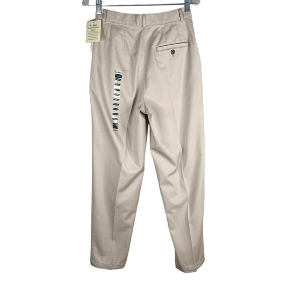 LL Bean Women's Wrinkle-Free Bayside Pants Khaki 4 Regular New - Picture 3 of 12